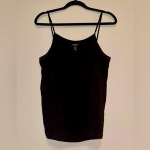 Jones & Co New York Spaghetti Strap Black Double Layered Blouse Tank Top Size M
